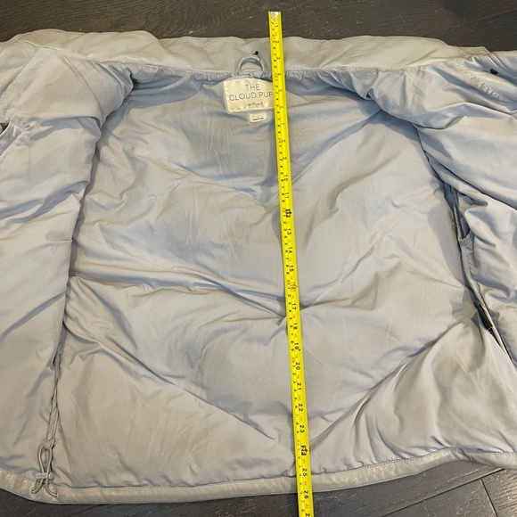 Aritzia Wilfred the cloud puff leather jacket coat in marble grey size large - Picture 10 of 16